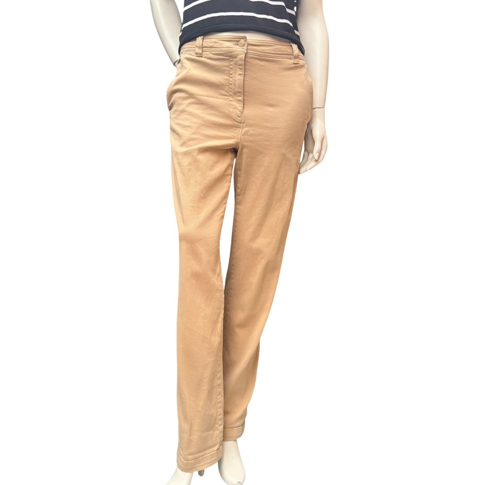 Sunday Best Aritzia Khaki Straight Leg Pant High Rise Chino Tan Light Academia 6